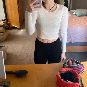 White crop top